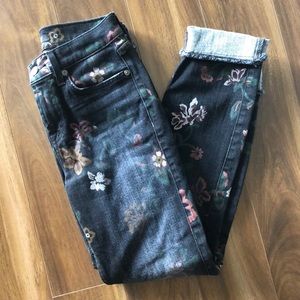 7 for all ManKind floral denim pants